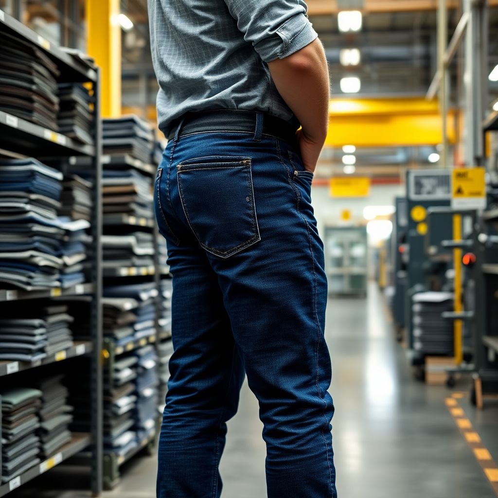 Pantalones Industriales de Mezcilla