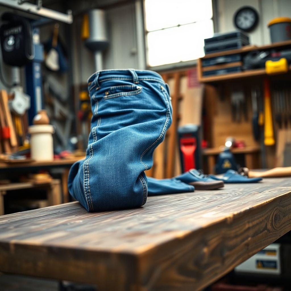 Pantalones Industriales de Mezcilla